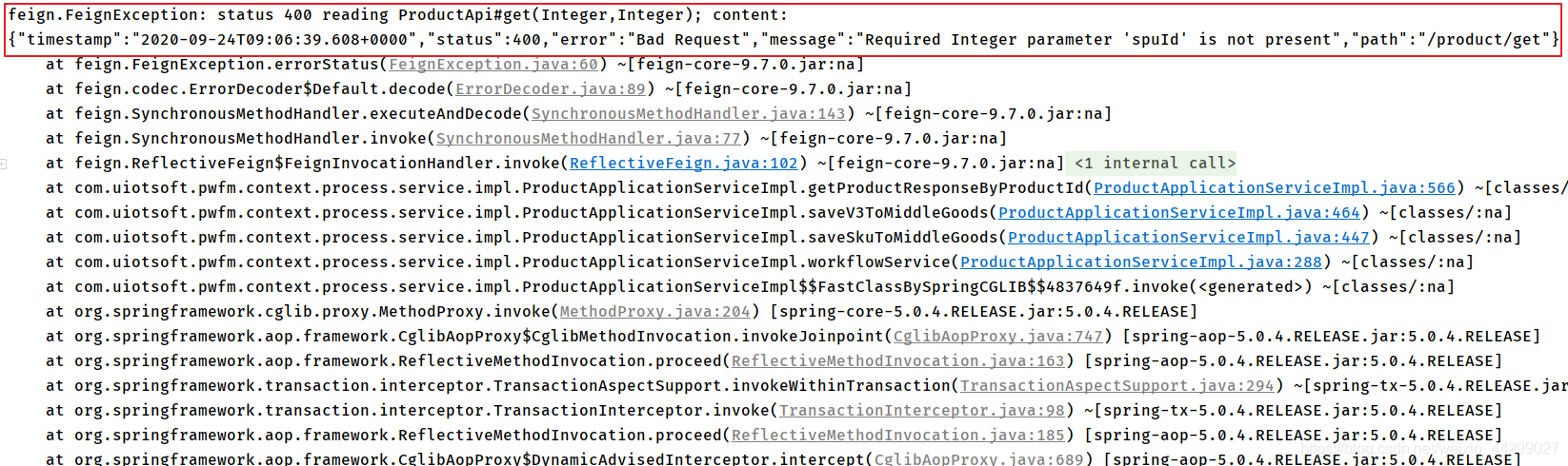 【Java异常】feign.FeignException: status 400 reading xxx#xxxx(String)； content: