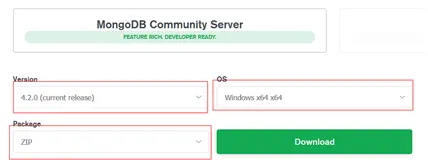 Windows Server2012R2 安装MongoDB