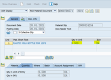 SAP MM 计量单位EA的数量可以有小数点