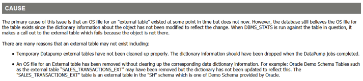 Oracle运维笔记之有关外部表的ORA-20011错误