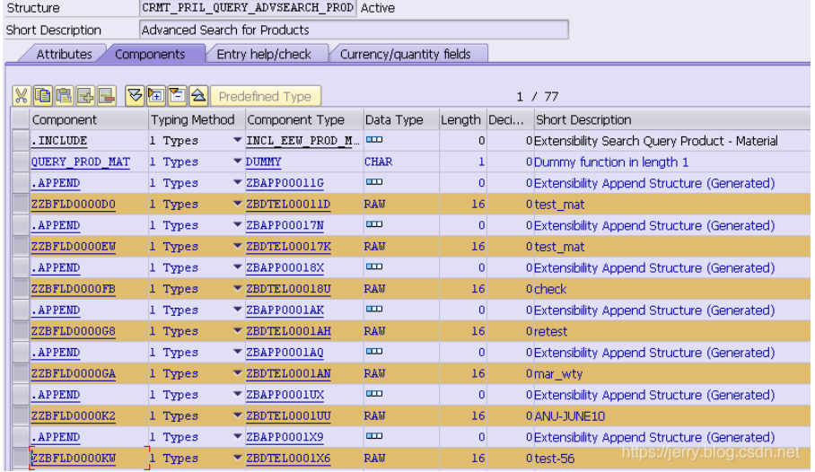 SAP ABAP实用技巧介绍系列之使用代码获得某个structure上的扩展字段