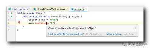 【Groovy】Groovy 动态语言特性 ( Groovy 中的变量自动类型推断以及动态调用 | Java 中必须为变量指定其类型 )