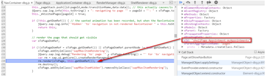 How is target My note application rendered - renderManager