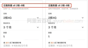 阿里云服务器s6和c6有什么区别？价格性能差异大吗？