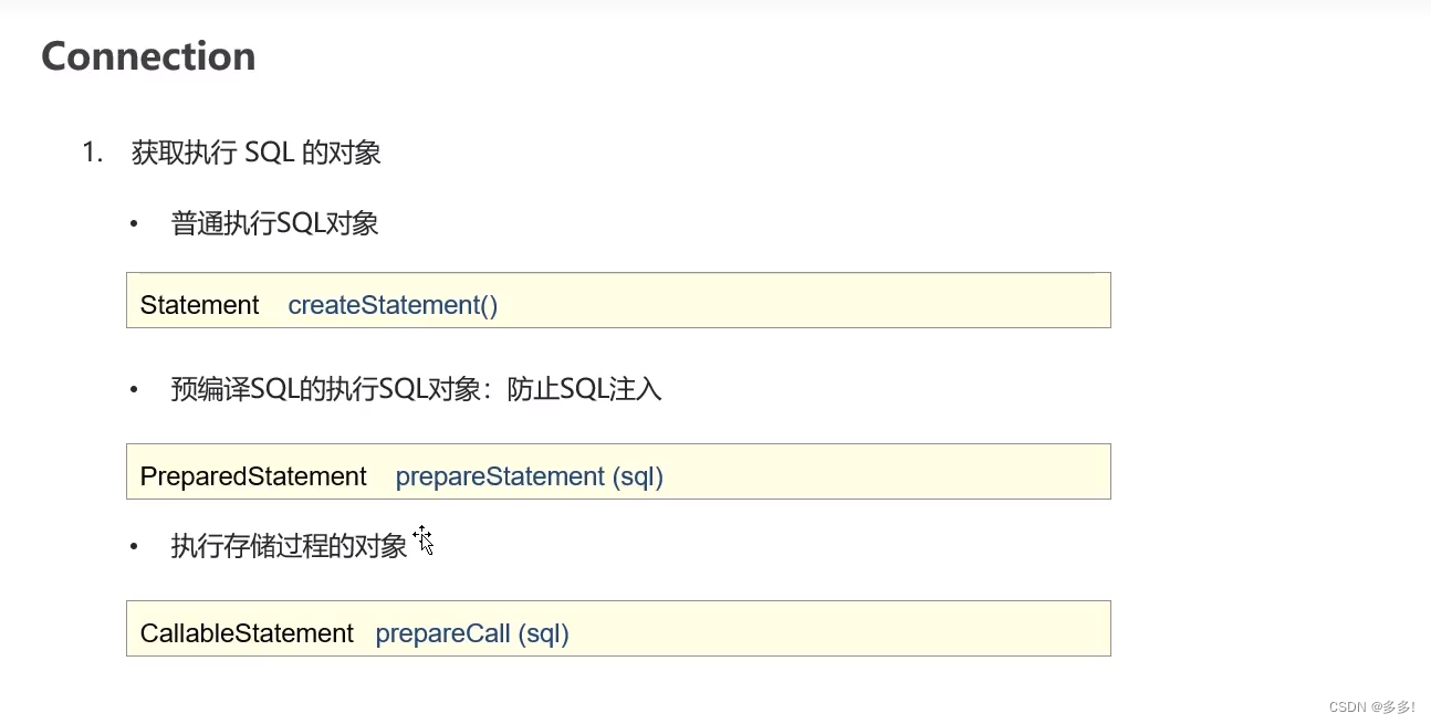 JDBC开发之四大核心API:DriverManager Connection Statement ResultSet