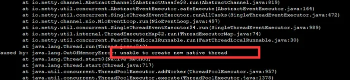 记录unable to create new native thread 问题排查解决