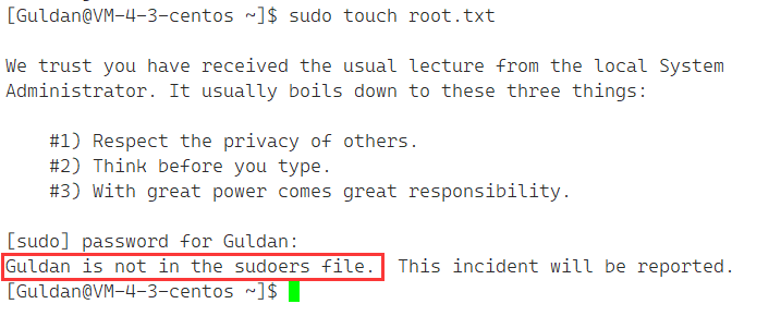 【Linux】关于普通用户无法使用sudo指令的解决方案