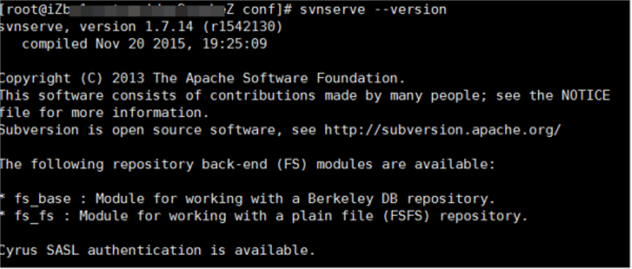 Linux下svn的安装以及在Apache服务下访问