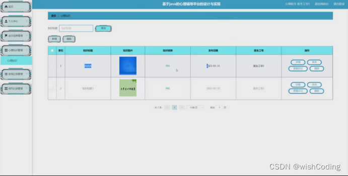 基于ssm+vue.js+uniapp小程序的心理辅导平台附带文章和源代码部署视频讲解等