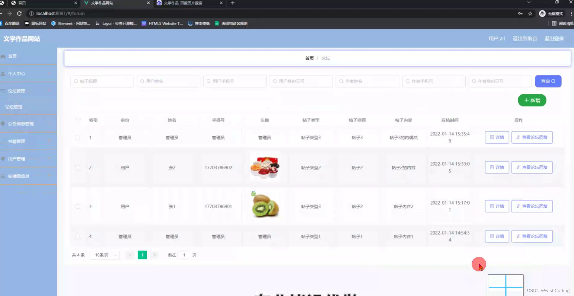 基于ssm+vue.js的中国文学作品网站附带文章和源代码设计说明文档ppt