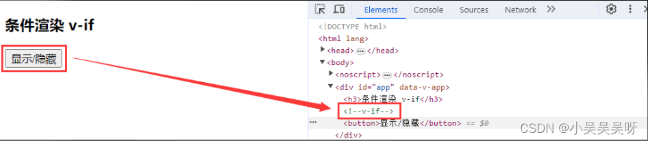 Vue 条件渲染 v-if