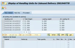 SAP MM VL09试图取消收货报错说某个HU负库存