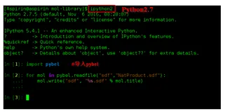 Linux（64位）下OpenBabel 2.4.1、python2.7和Ipython实战（二）