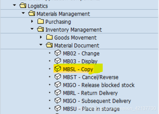 SAP MM 不常用事务代码之MBSL - Copy Material Document