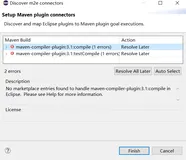 eclipse 中 maven的pom.xml文件发生错误：CoreException: Could not get the value for parameter compilerId for plugin execution default-compile: PluginResolutionException: Plugin org.apache.maven... 
