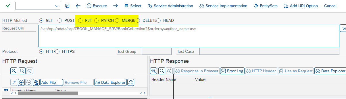 SAP ABAP Gateway Client 里 OData 测试的 PUT, PATCH, MERGE 请求有什么区别