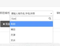 Select2（4.0.6）城市搜索