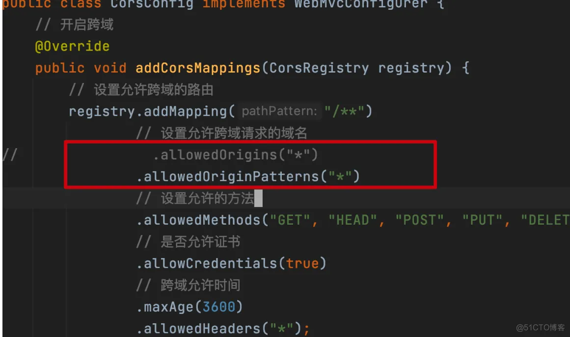 java202304java学习笔记第四十九天-新增-When allowCredentials is true, allowedOrigins cannot contain the special