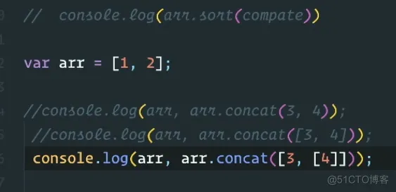 前端学习案例2-数组的拼接concat 