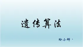 遗传算法中常见遗传算子