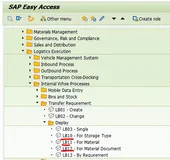 SAP WM 显示TR ITEM的标准报表LX09