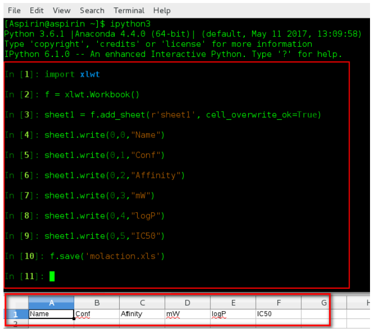 Python创建Excel表格并写入数据之xlwt