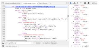 some more debugging screenshot about timeformat in DatePicker 15