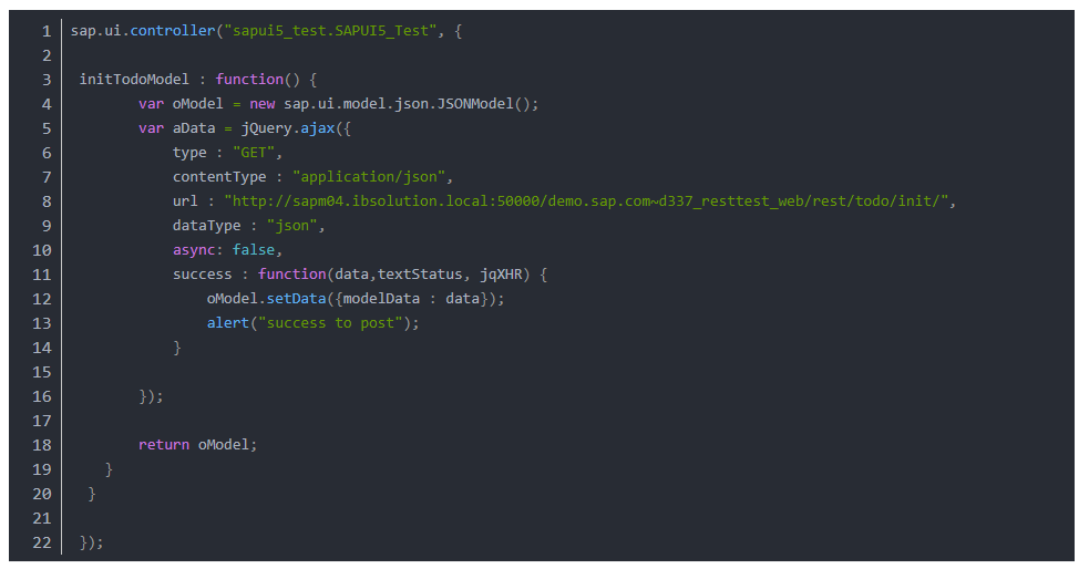 直接在UI5里使用jQuery, 而不是oData API去绑定模型