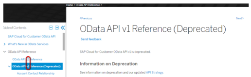 SAP Cloud for Customer OData v1和v2的区别