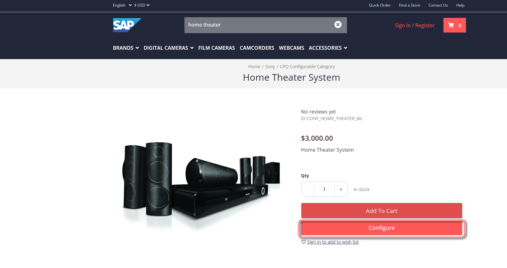 SAP 电商云 Spartacus UI Configurable Product 的页面设置