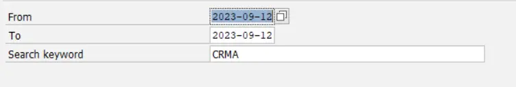 根据指定关键字搜索指定时间范围内的 SAP CRM 中间件 BDOC 的 ABAP 小工具分享