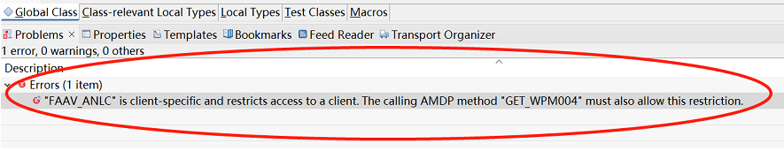 关于 SAP AMDP 调用错误消息 client-specific and restricts access to a client