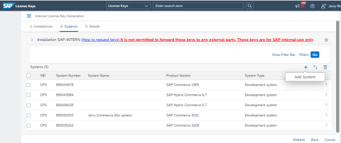 SAP Commerce Cloud 2205 生成本地用于开发目的的 license key