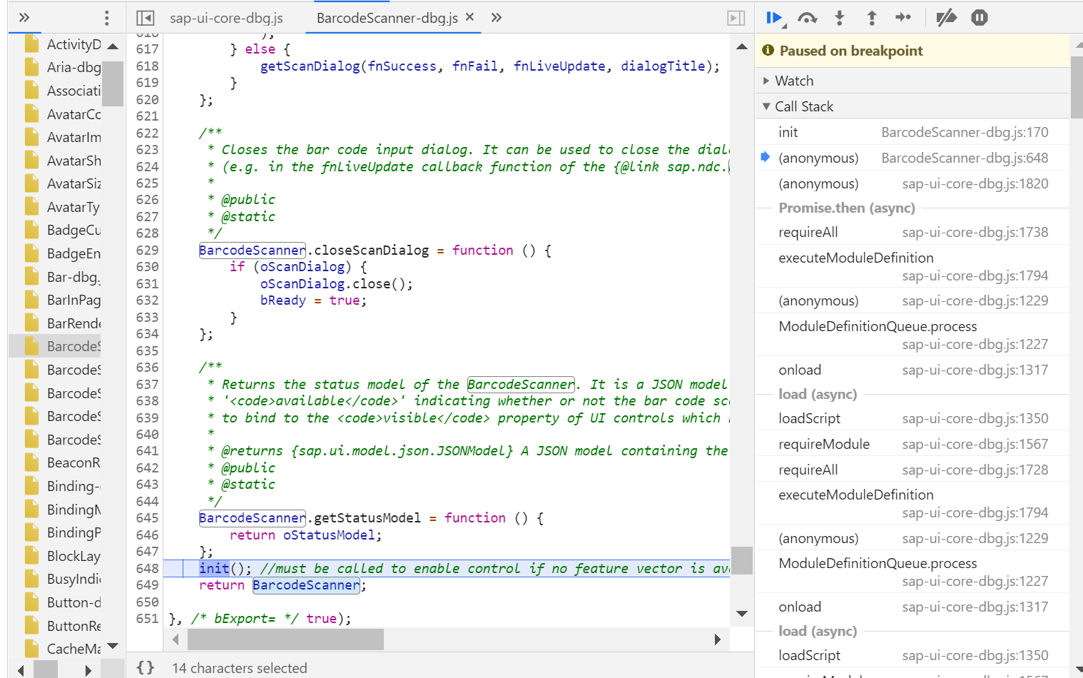 SAP UI5 BarcodeScannerButton 的初始化逻辑 - feature 检测，Cordova API 检测等逻辑