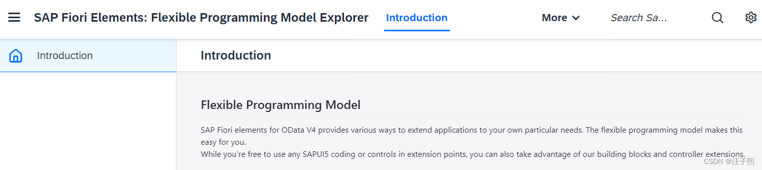 SAP UI5 Flexible Programming Model Explorer