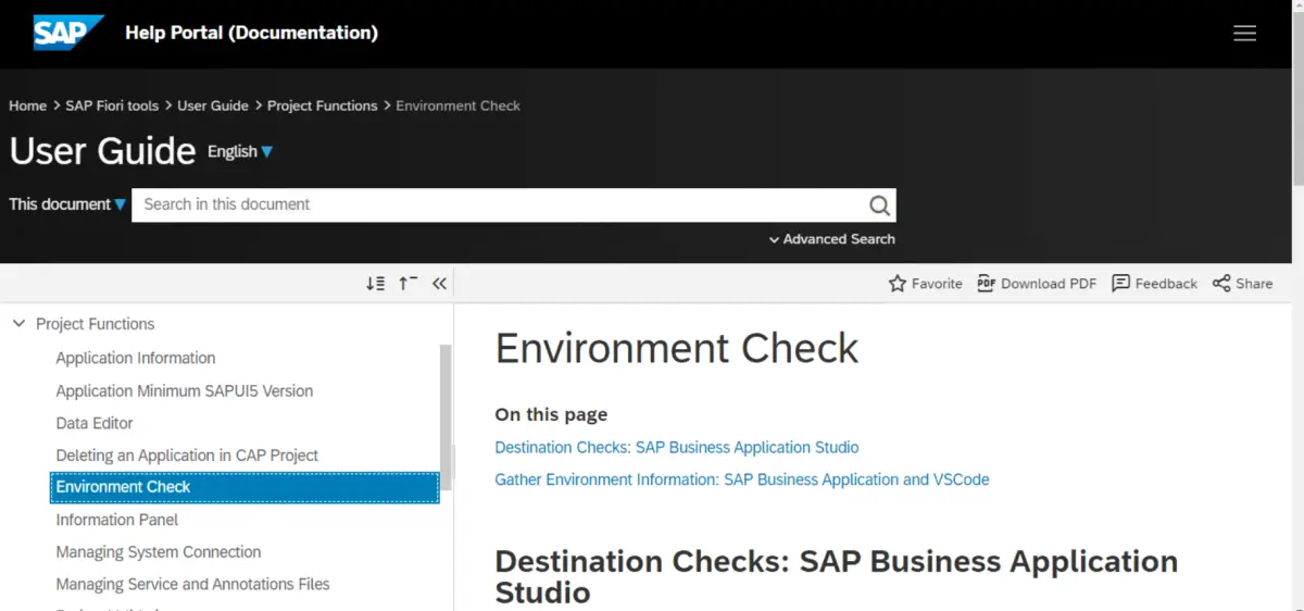 什么是 SAP Fiori tools 的 environment check 功能