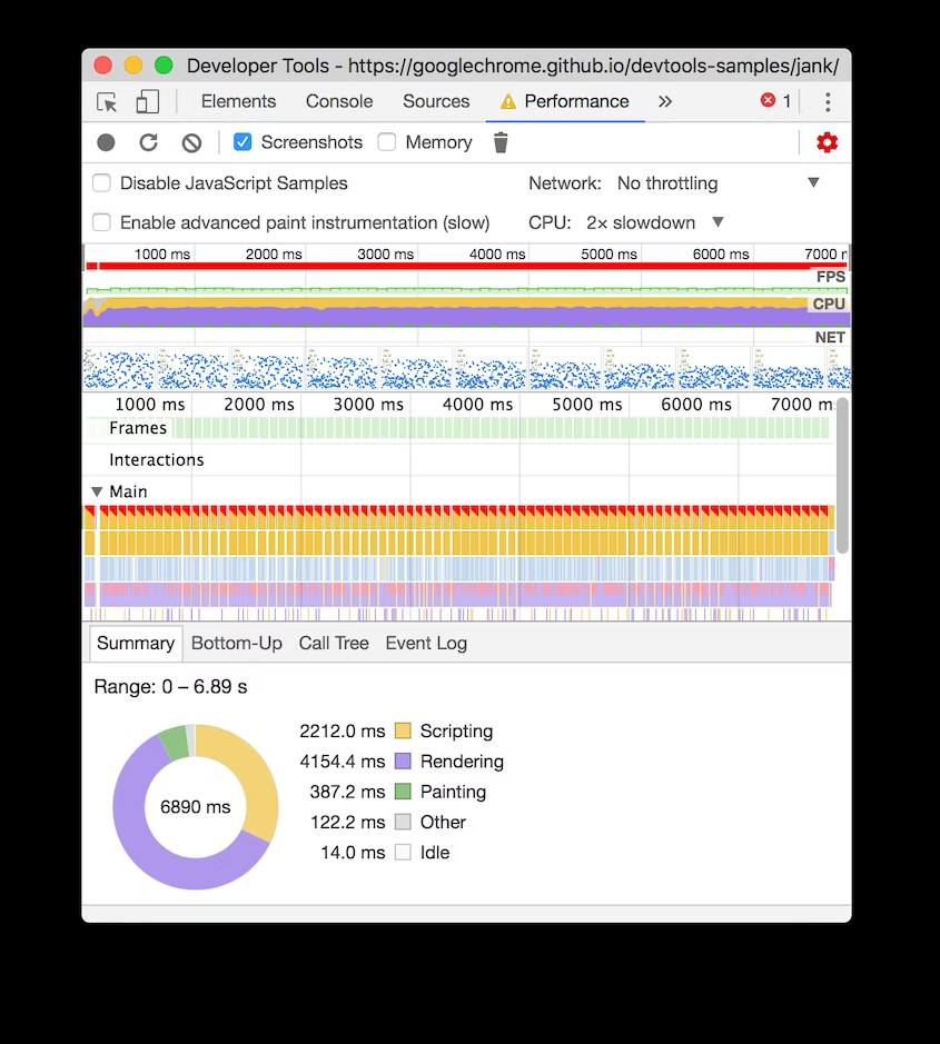 Chrome 开发者工具 Performances 面板里的参数解读