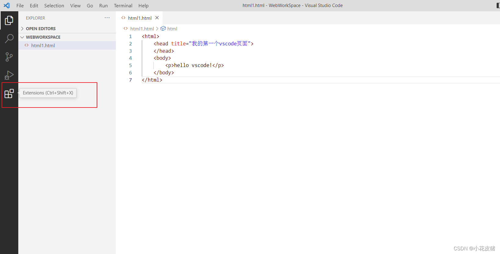 使用vscode下载插件在线打开html界面,解决没有Open in default brower选择问题