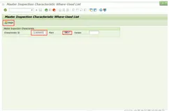 SAP QM初阶之QS26 - Where-Used List for Master Insp. Characteristic