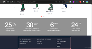 SAP Commerce Cloud Spartacus UI footer 区域的设计模型