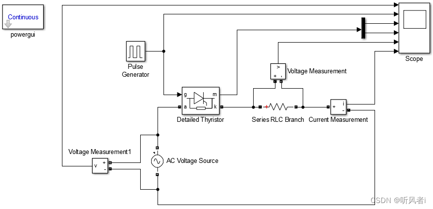 MATLAB Simulink 单相半波可控整流电路性能研究