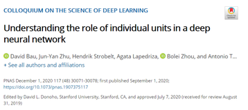 PNAS | 理解单个神经元在深度神经网络中的作用