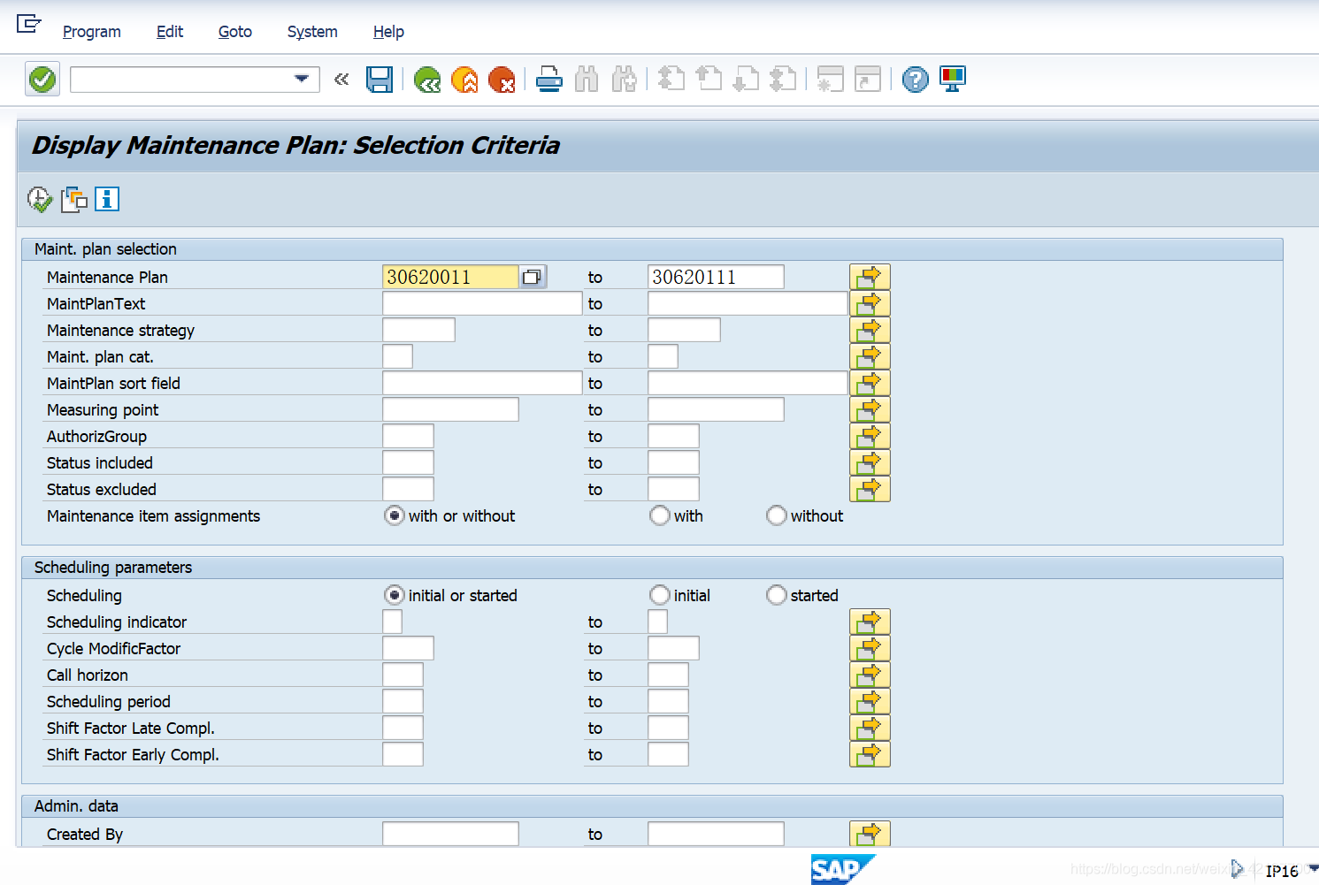 SAP PM入门系列33 - IP16 维修计划报表
