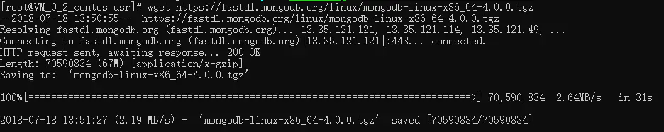 CentOS7.4 安装mongodb（一）