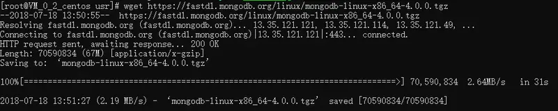 CentOS7.4 安装mongodb（一）
