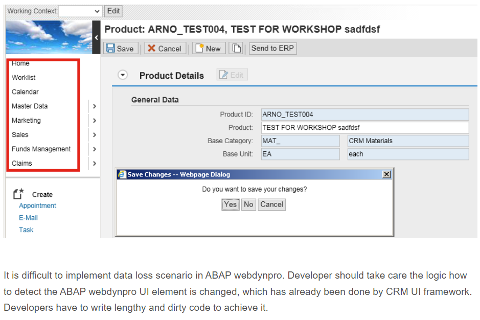 ABAP Webdynpro和CRM WebClient UI不同的UI表现机制