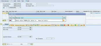 SAP MIGO对工单做101收货，报错 - Check table TFBEFU_CR entry 10 does not exist – 对策