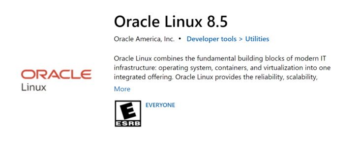 Oracle Linux 8.5 上架微软应用商店，用户可免费下载