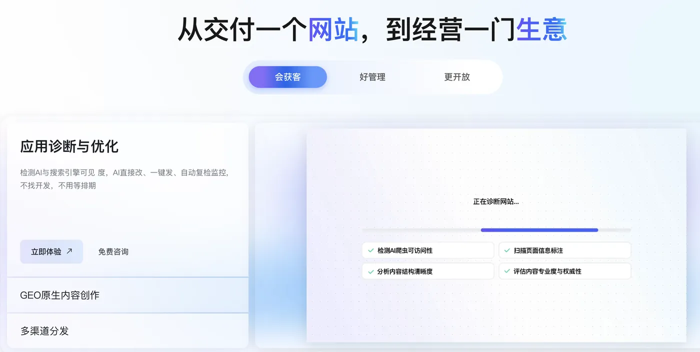 阿里云万小智一句话AI建站