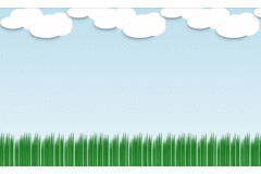 纯CSS画浮动卡通蓝天白云草坪动画效果